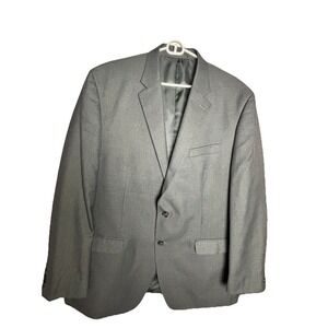 Chaps Mens 48L Sport Coat Navy Blue 2 Button Jacket Office Preppy NWOT